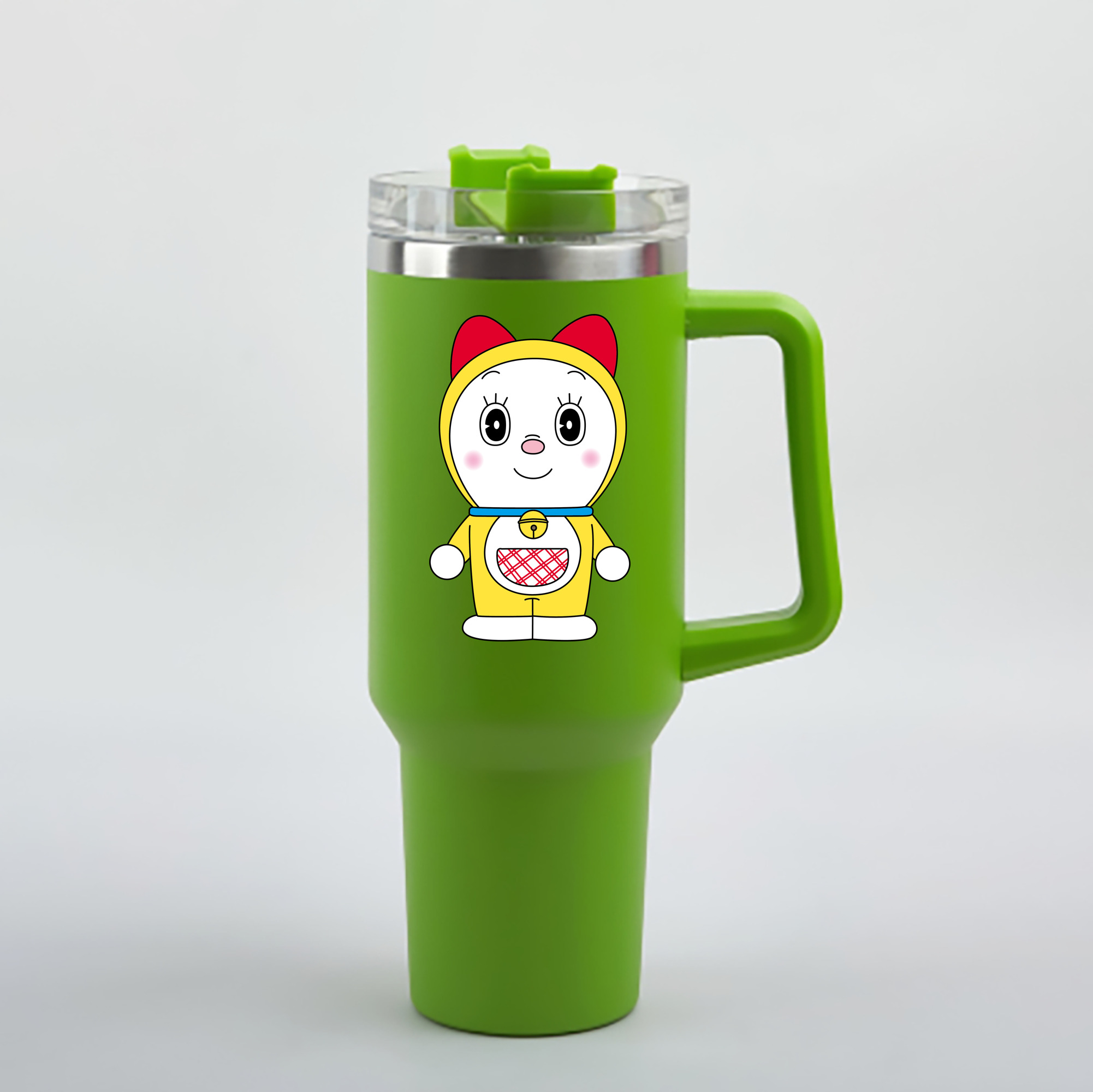 （画像用） ドラえもん ドラミ Doraemon Dorami 1200mL車用タンブラー - クリスタルステッカー（プラスチックストロー付き）